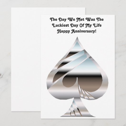 Chrome Spades Jubileum Kaart (Voorkant / Achterkant)