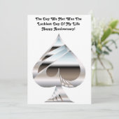 Chrome Spades Jubileum Kaart (Staand voorkant)