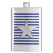 Chrome Star Nautical on Navy Stripes Print Flacon (Voorkant)