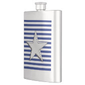Chrome Star Nautical on Navy Stripes Print Flacon (Links)