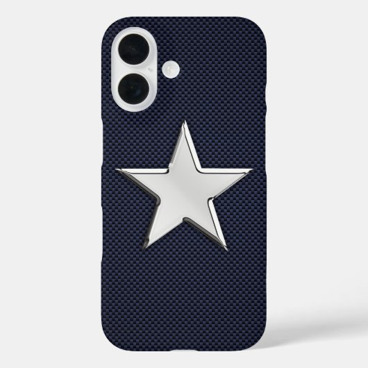 Chrome Star op afdruk van koolstofvezel Case-Mate iPhone Case (Achterkant)