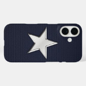 Chrome Star op afdruk van koolstofvezel Case-Mate iPhone Case (Achterkant (horizontaal))