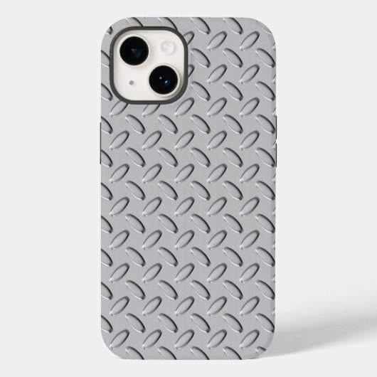 Chrome Steel Diamond Bord Case-Mate iPhone Case (Achterkant)