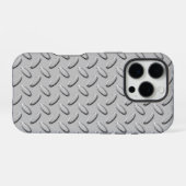 Chrome Steel Diamond Bord iPhone Hoesje (Achterkant horizontaal)