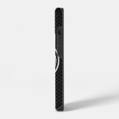Chrome stijl Dragon Crest Carbon Fiber Print iPhone Hoesje (Linkerkant)