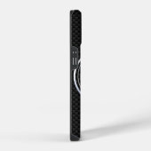 Chrome stijl Dragon Crest Carbon Fiber Print iPhone Hoesje (Rechterkant)