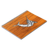 Chrome Stijl Marlijn op Teakhout Decor Notitieboek (Linkerzijde)