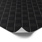 Chrome Stijl Zwarte Lint Actie Poster (Hoek)