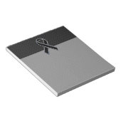 Chrome Stijl Zwarte Lint Bewustzijns Decoratie Notitieblok (Schuin)