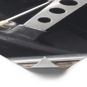 Chrome stuurwiel en zwarte gages corvette poster (Hoek)