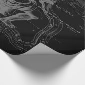 Chrome Style Aquarius Zodiac Symbol op Hevelius Cadeaupapier (Hoek)