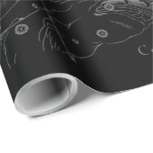 Chrome Style Aries Zodiac Sign on Hevelius Cadeaupapier (Rol Hoek)