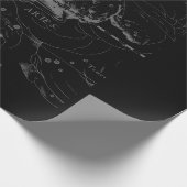 Chrome Style Aries Zodiac Sign on Hevelius Cadeaupapier (Hoek)