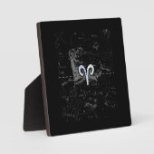 Chrome Style Aries Zodiac Sign on Hevelius Fotoplaat (Voorkant)
