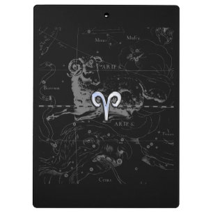 Chrome Style Aries Zodiac Sign on Hevelius Klembord