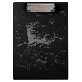 Chrome Style Aries Zodiac Sign on Hevelius Klembord (Voorkant)