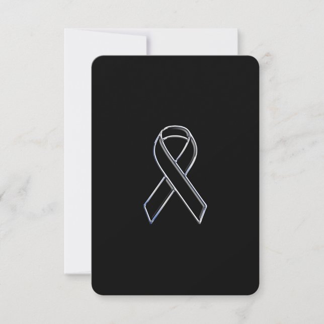 Chrome Style Black Ribbon Awareness (Voorkant)