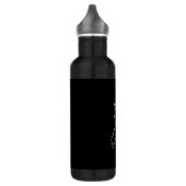 Chrome Style Black Ribbon Awareness Waterfles (Links)