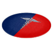 Chrome Style Caduceus Medical Symbol League Snijplank (Hoek)