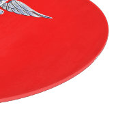 Chrome Style Caduceus Medical Symbol League Snijplank (Hoek)