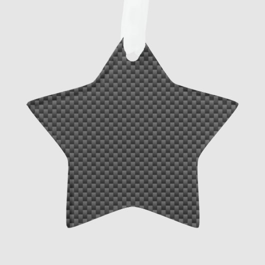 Chrome Style Cancer Zodiac Sign Carbon Fiber Print Ornament (achterkant)