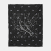 Chrome Style Cancer Zodiac Sign on Hevelius 1690 Fleece Deken (Voorkant)