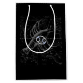 Chrome Style Cancer Zodiac Sign on Hevelius 1690 Medium Cadeauzakje (Voorkant)