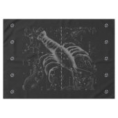 Chrome Style Cancer Zodiac Sign on Hevelius 1690 Tafelkleed (Voorkant (Horizontaal))