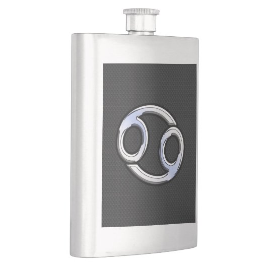 Chrome Style Cancer Zodiasymbool Heupfles (Rechts)