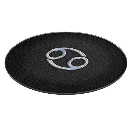 Chrome Style Cancer Zodiasymbool Snijplank (Hoek)