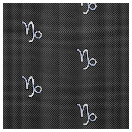 Chrome Style Capricorn-symbool op koolstofvezel Stof (Swatch)