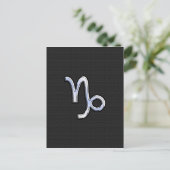 Chrome Style Capricorn Zodiab Sign on Snake style Briefkaart (Staand voorkant)