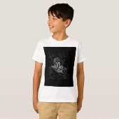 Chrome Style Capricorn Zodiac Sign on Hevelius T-shirt (Voorkant volledig)