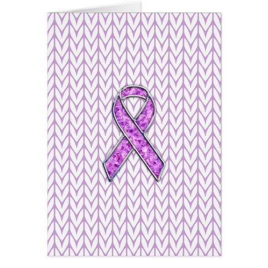 Chrome Style Crystal Pink Ribbon Awareness Knit (Voorkant)