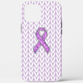 Chrome Style Crystal Pink Ribbon Awareness Knit Case-Mate iPhone Case (Achterkant)