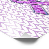 Chrome Style Crystal Pink Ribbon Awareness Knit Foto Afdruk (Hoek)