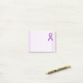 Chrome Style Crystal Pink Ribbon Awareness Knit Post-it® Notes (Op bureau)