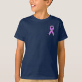 Chrome Style Crystal Pink Ribbon Awareness Knit T-shirt (Voorkant)