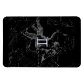 Chrome Style Gemini Zodiac Sign on Hevelius Magneet (Horizontaal)