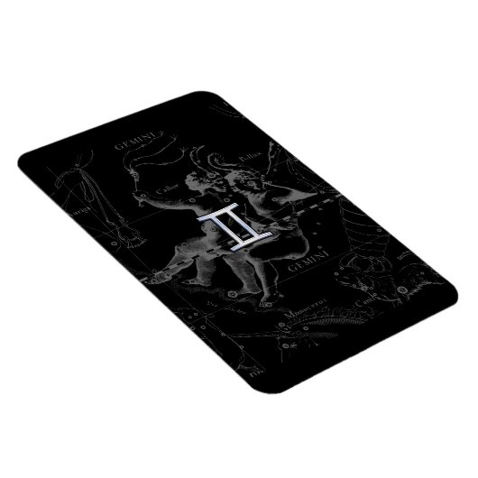 Chrome Style Gemini Zodiac Sign on Hevelius Magneet (Rechterzijde)