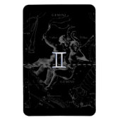 Chrome Style Gemini Zodiac Sign on Hevelius Magneet (Verticaal)