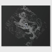 Chrome Style Leo Zodiac Map Hevelius 1690 Cadeaupapier (Vlak)