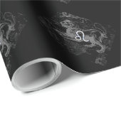 Chrome Style Leo Zodiac Map Hevelius 1690 Cadeaupapier (Rol Hoek)