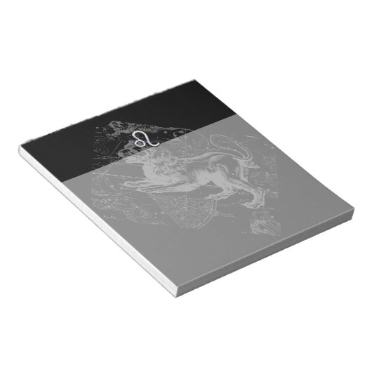 Chrome Style Leo Zodiac Map Hevelius 1690 Notitieblok (Schuin)