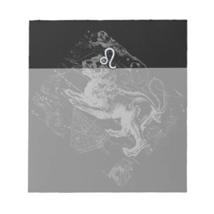 Chrome Style Leo Zodiac Map Hevelius 1690 Notitieblok