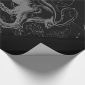 Chrome Style Leo Zodiac Sign on Hevelius Cadeaupapier (Hoek)