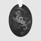 Chrome Style Leo Zodiac Sign on Hevelius Ornament (voorkant)