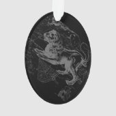Chrome Style Leo Zodiac Sign on Hevelius Ornament (achterkant)