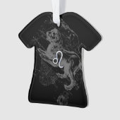 Chrome Style Leo Zodiac Sign on Hevelius Ornament (voorkant)