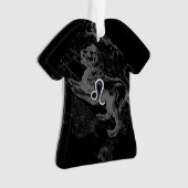 Chrome Style Leo Zodiac Sign on Hevelius Ornament (voorkant)